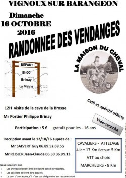  Affiche randonnée des vendanges 2016