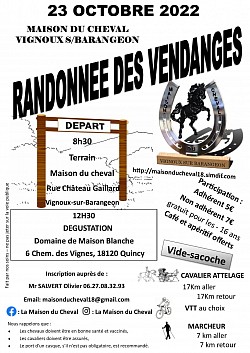 AFFICHE RANDONNEE DES VENDANGES 2022