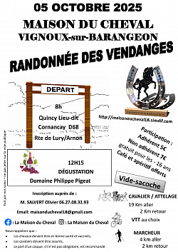Affiche rando des vendange 05/10/2025